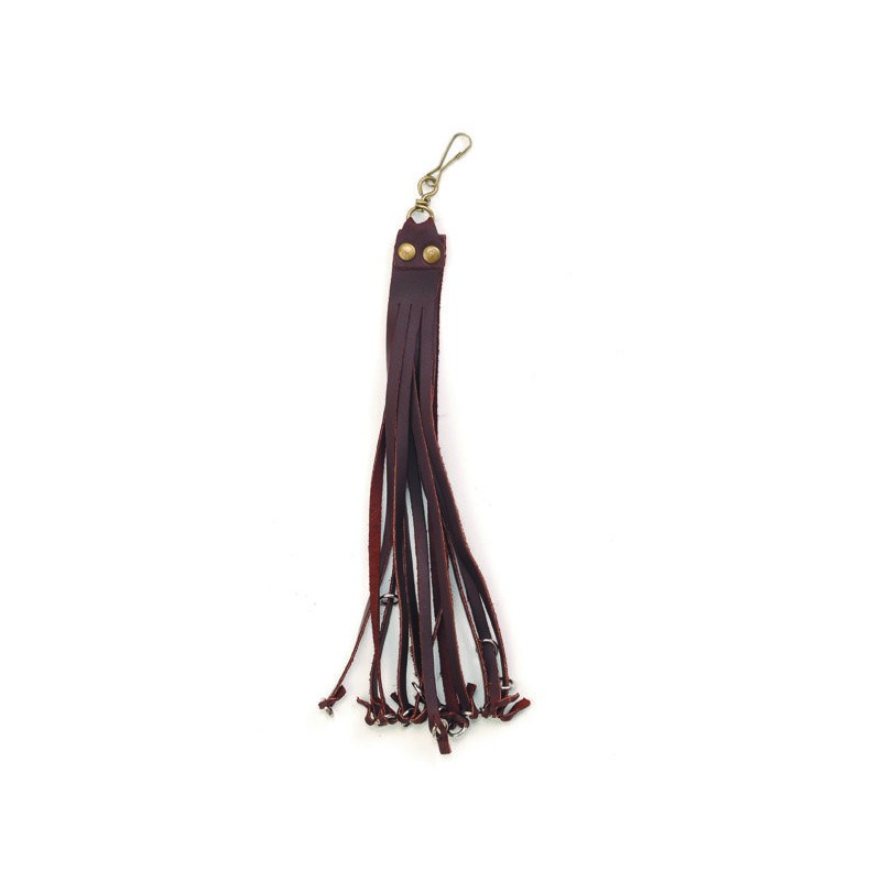 porte oiseaux cuir 12 brins 20cm